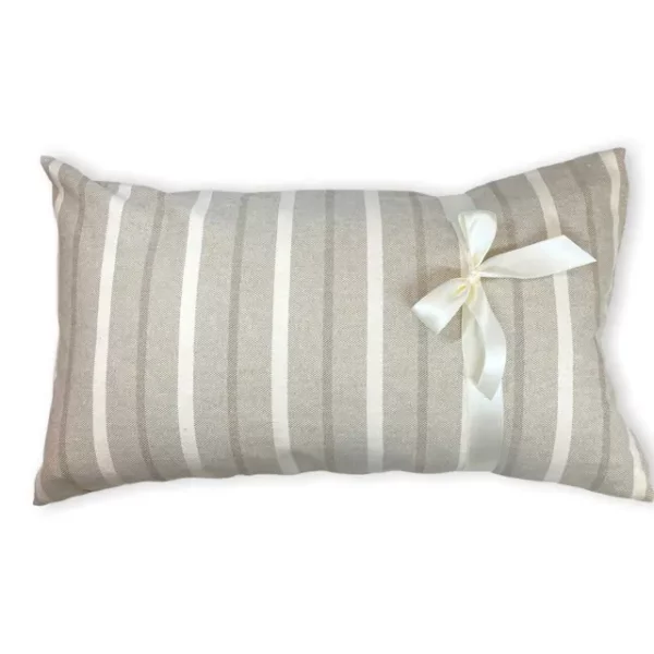 Zirbenkissen | dezent gestreift beige